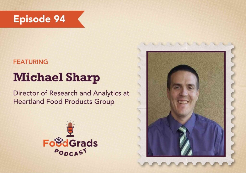Episode 94 of That's a Food Job! podcast thumbnail featuring a headshot of Michael Sharp