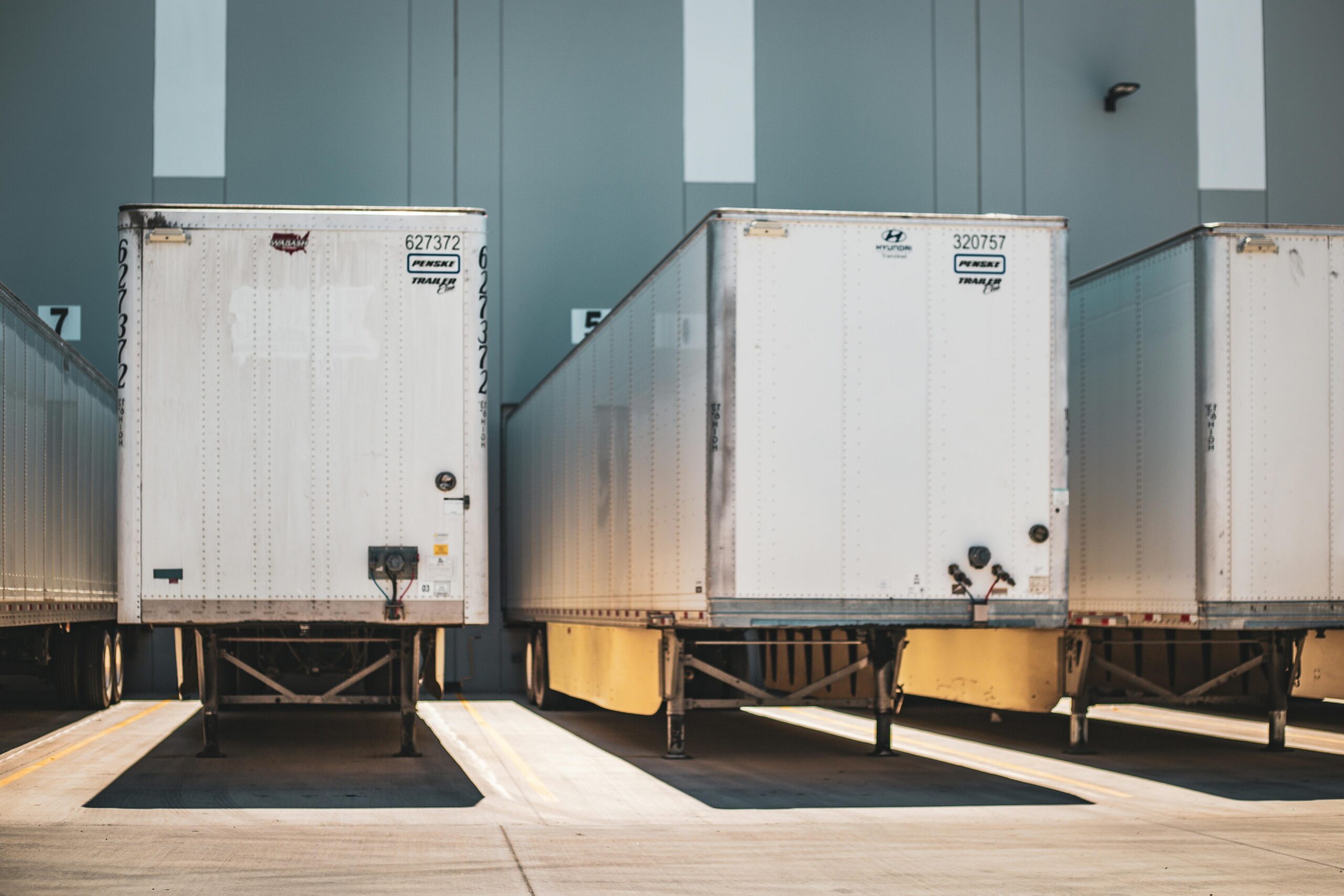 Trailers on a Parking Lot