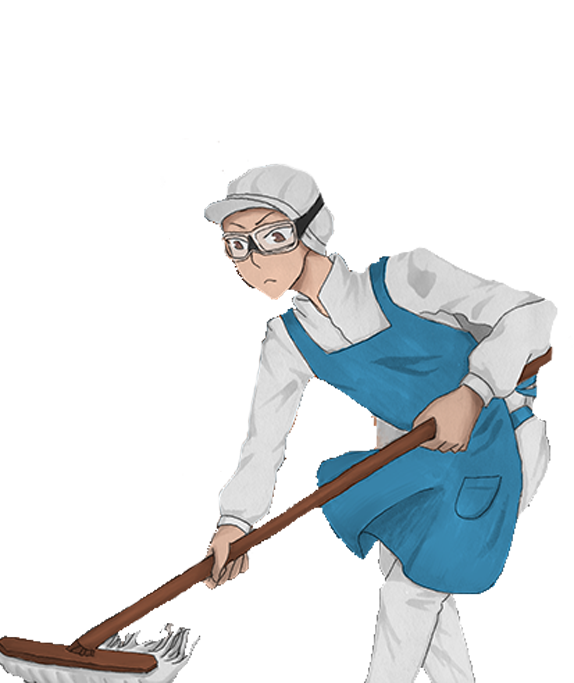 Anime style illustration of a Sanitation Worker