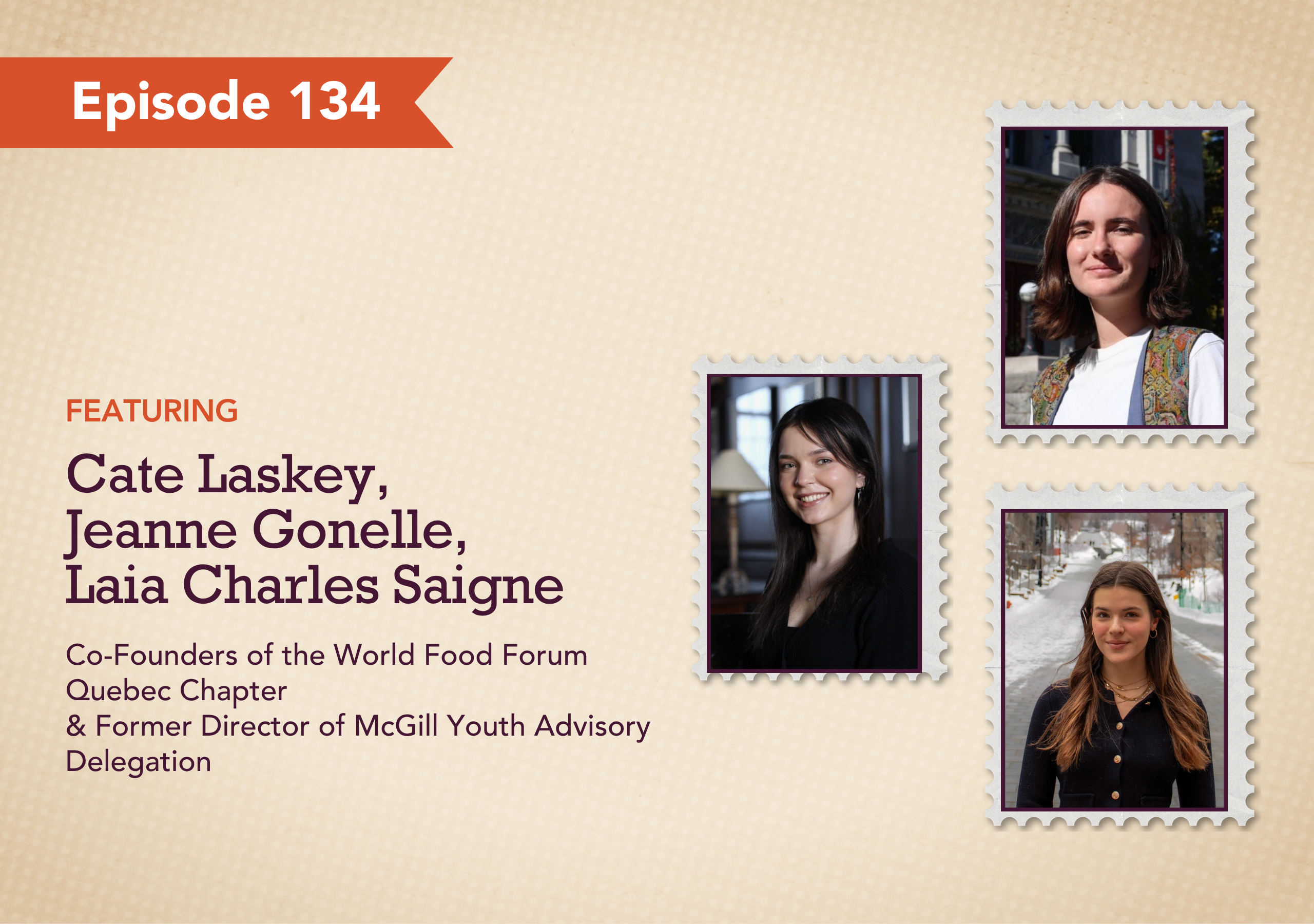 That's a Food Job! Episode 134 cover featuring Cate Laskey, Jeanne Gonelle, Laia Charles Saigne